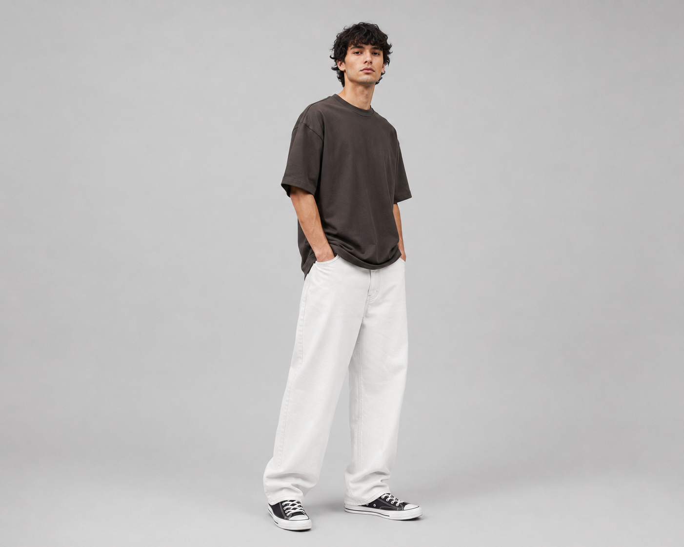 Essential Oversized Tee — Brown