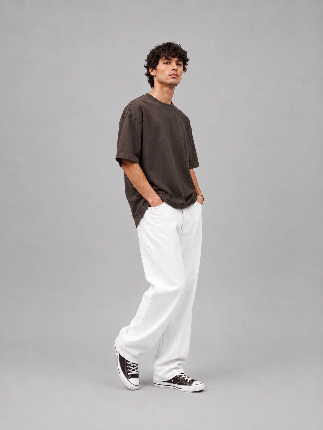 Essential Oversized Tee — Brown