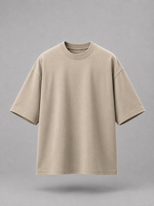 Essential Oversized Tee — Beige