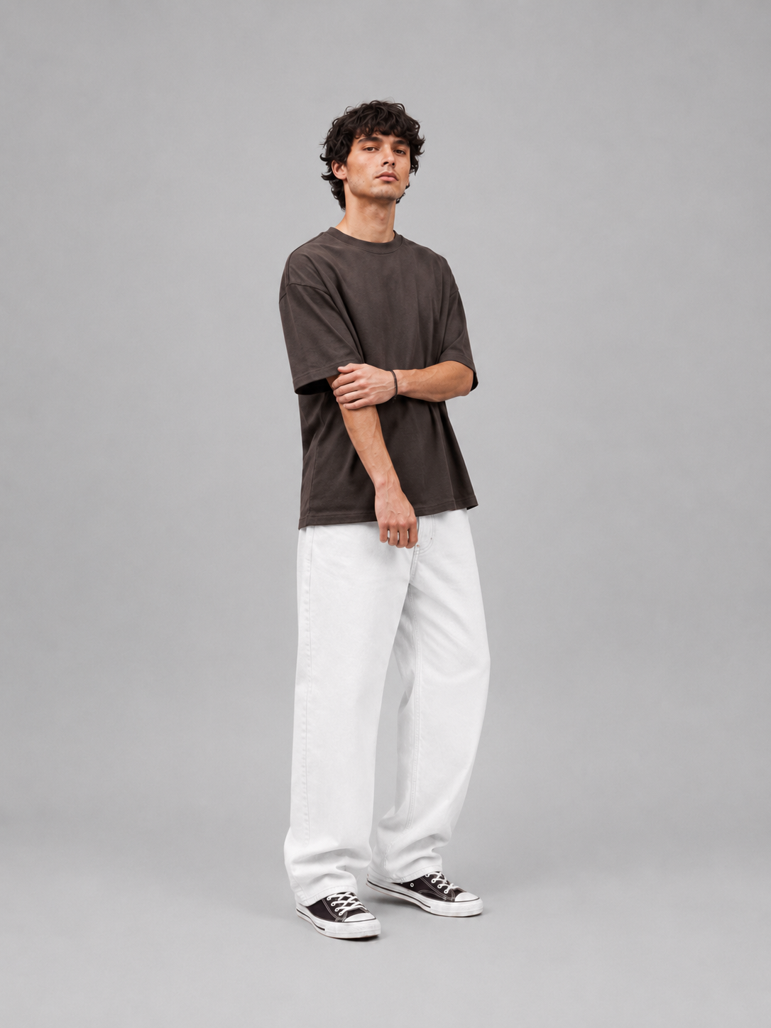 Essential Oversized Tee — Brown