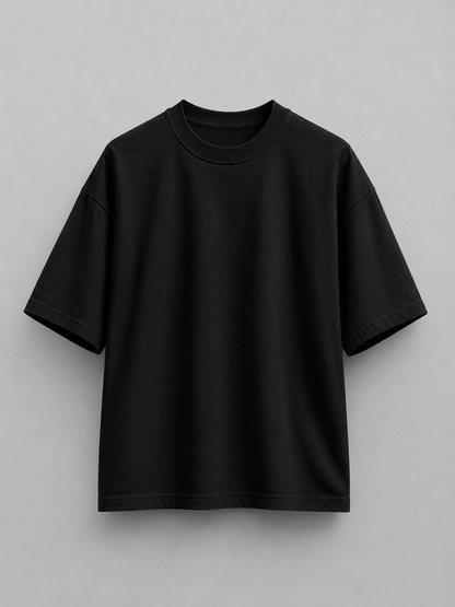 Essential Oversized Tee — Black