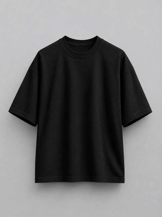 Essential Oversized Tee — Black
