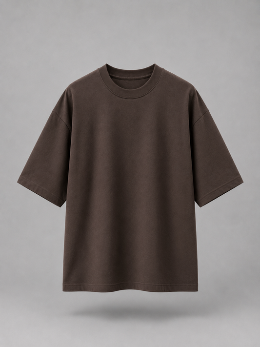 Essential Oversized Tee — Brown
